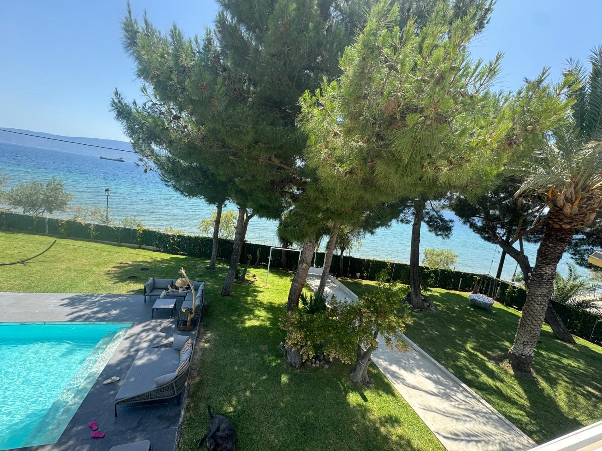 Zoza Luxury Villa Isthmia By The Sea With Private Pool Kalamáki 외부 사진
