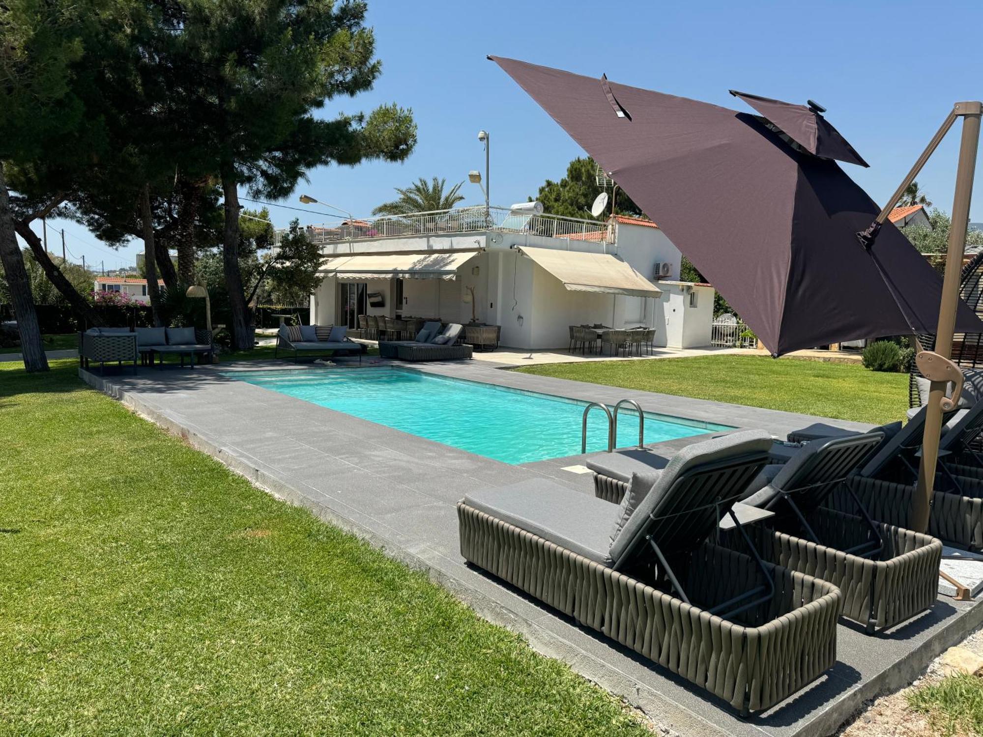 Zoza Luxury Villa Isthmia By The Sea With Private Pool Kalamáki 외부 사진